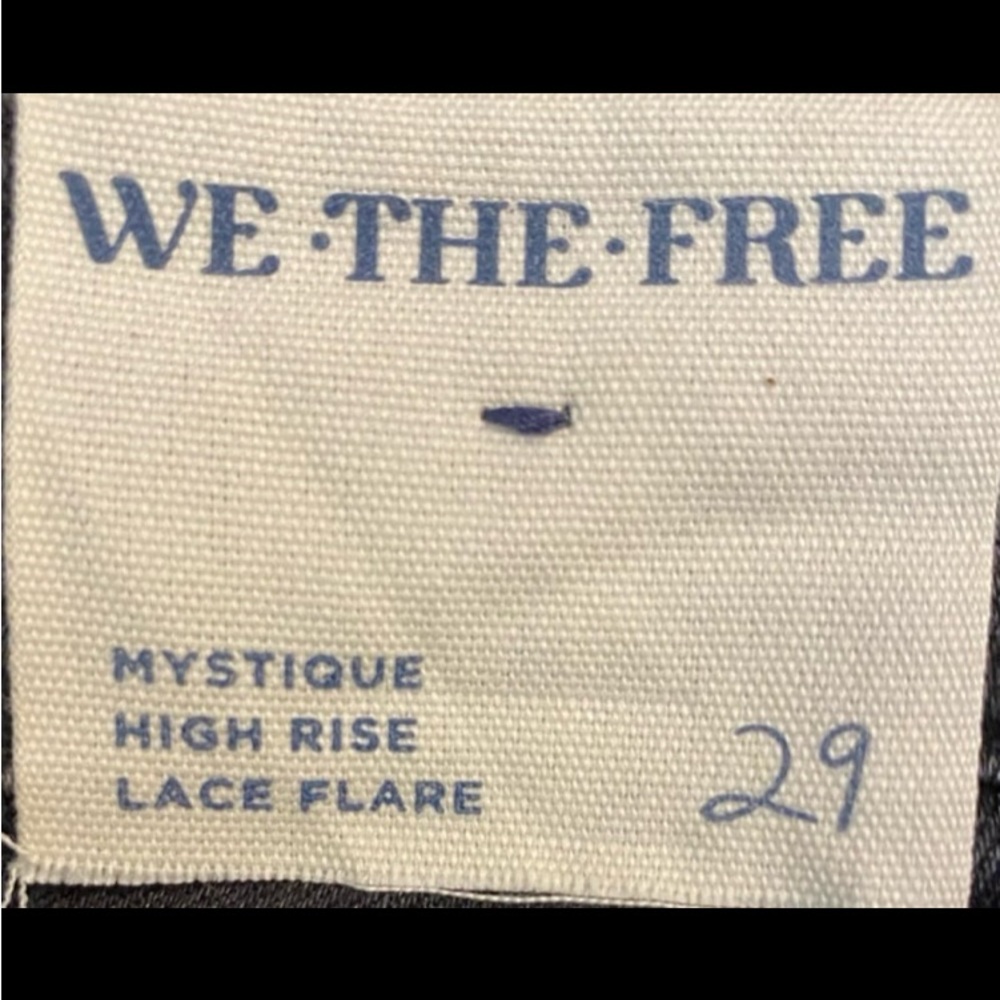 We The Free Mystic High Rise Lace Flare Jean. Size 29 - Picture 8 of 8